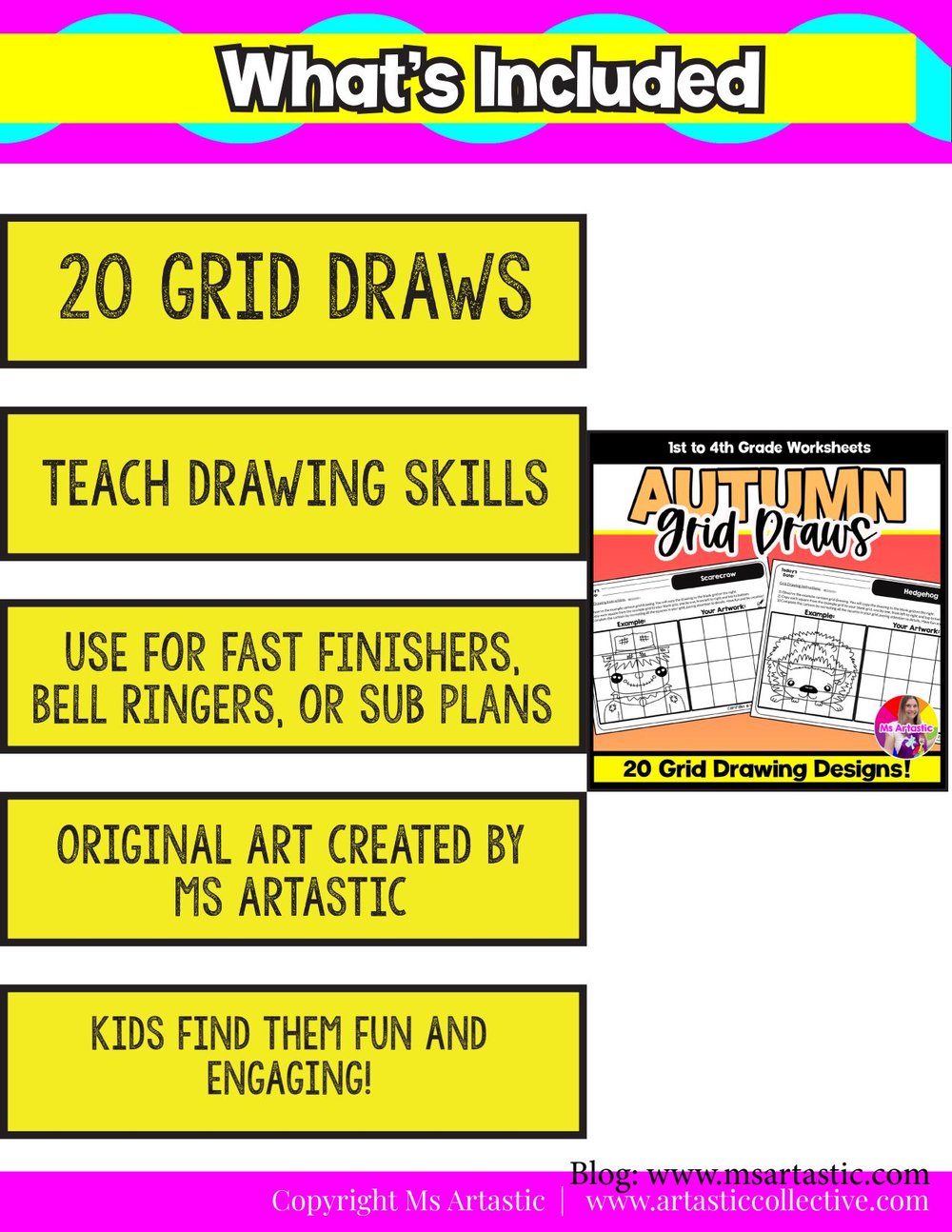 Autumn Cartoon Grid Drawing Worksheets Autumn Drawing Activities for Kids – image 6