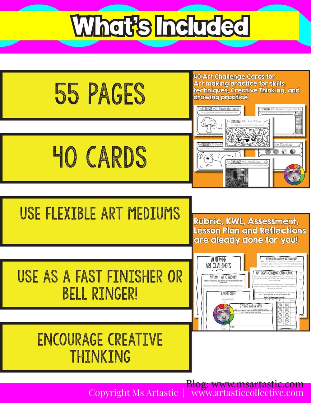 Autumn Art Lesson Drawing Prompts Fast Finishers Bell Ringers Challenge Cards – image 6