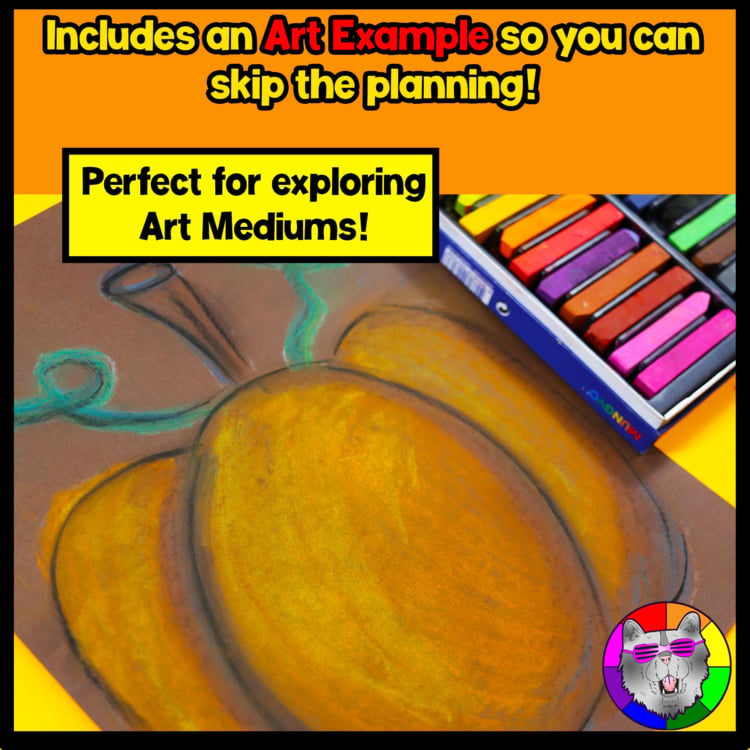 Autumn Art Lesson Pastel Pumpkin Art Project Fall Art Activity Fall Pumpkin Art – image 3