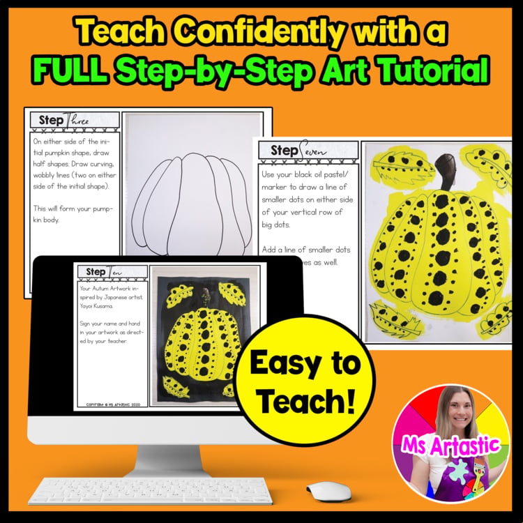 Yayoi Kusama Pumpkin Art Project Autumn Art Lesson Fall Art Activity Kusama Art – image 4
