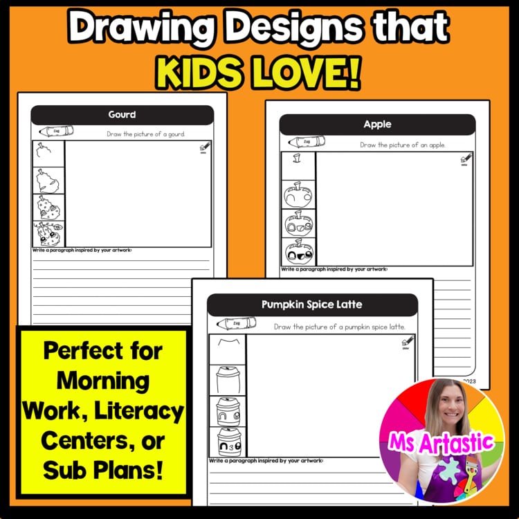 Thanksgiving Writing Practice Directed Drawing Fall Paragraph Writing and Draw – image 4