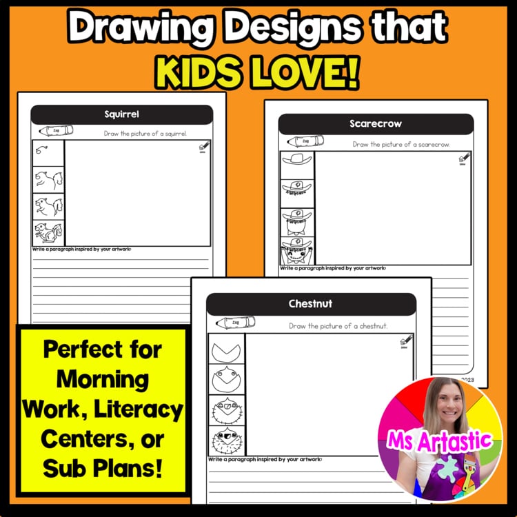 November Writing Practice Directed Drawing Fall Write and Draw Paragraph Writing – image 4