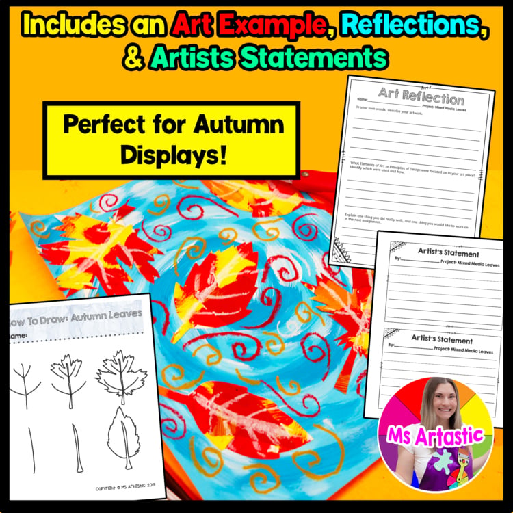 Autumn Art Lesson Leaf Art Project Fall Art Activity Autumn Leaves Art Project – image 3