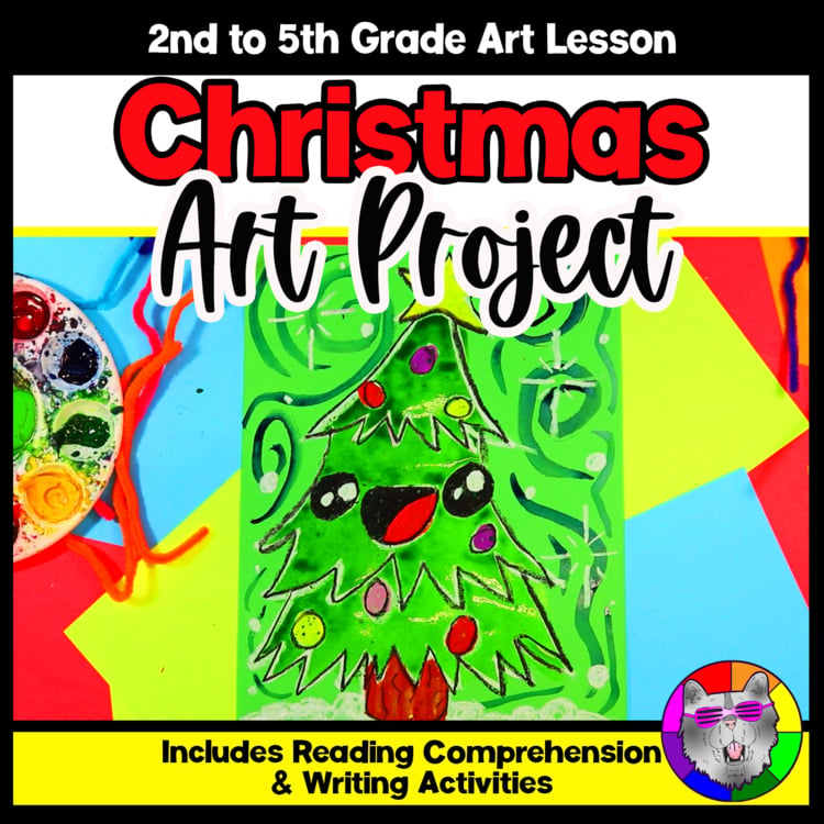 Christmas Art Lesson Christmas Tree Art Project Holiday Art Activity Craft
