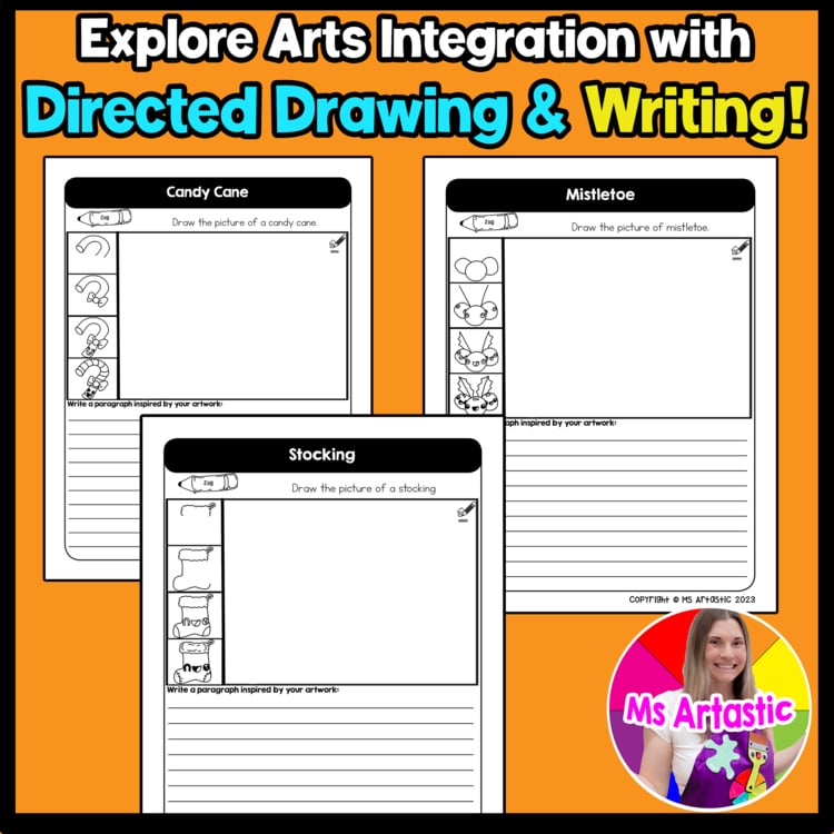 Christmas Writing Practice Directed Drawing Christmas Paragraph Writing and Draw – image 3