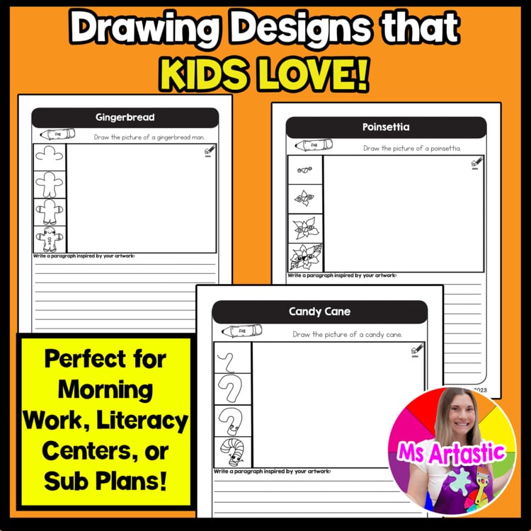 December Writing Practice Directed Drawing Winter Paragraph Writing and Draw – image 4