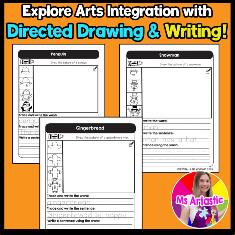 December Writing Practice Directed Drawing Winter Sentence Writing and Draw – image 3