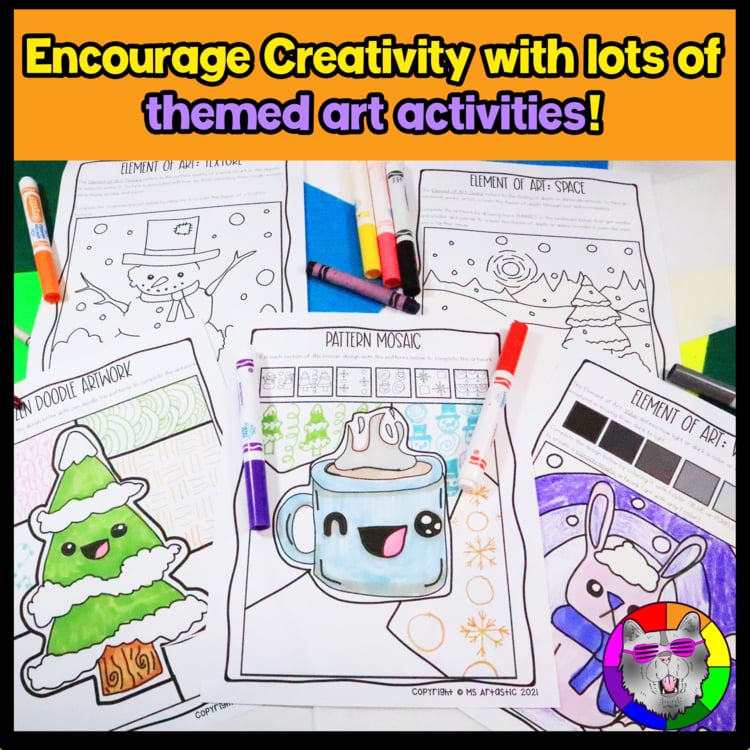 Winter Activities Winter Art Activities Winter Art Lessons Winter Sub Plans Art – image 3