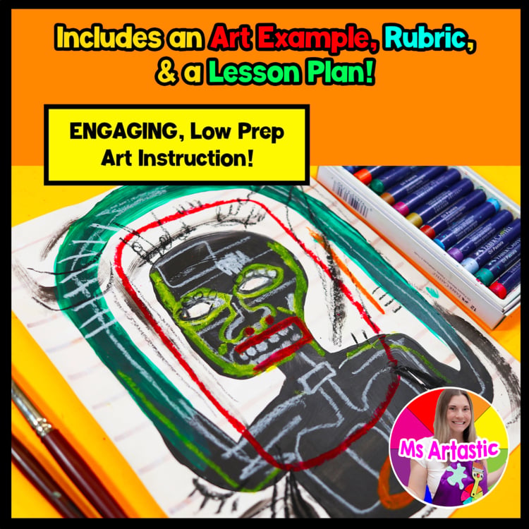 Basquiat Art Project Jean Michel Basquiat Art Lesson Black History Month Artwork – image 2