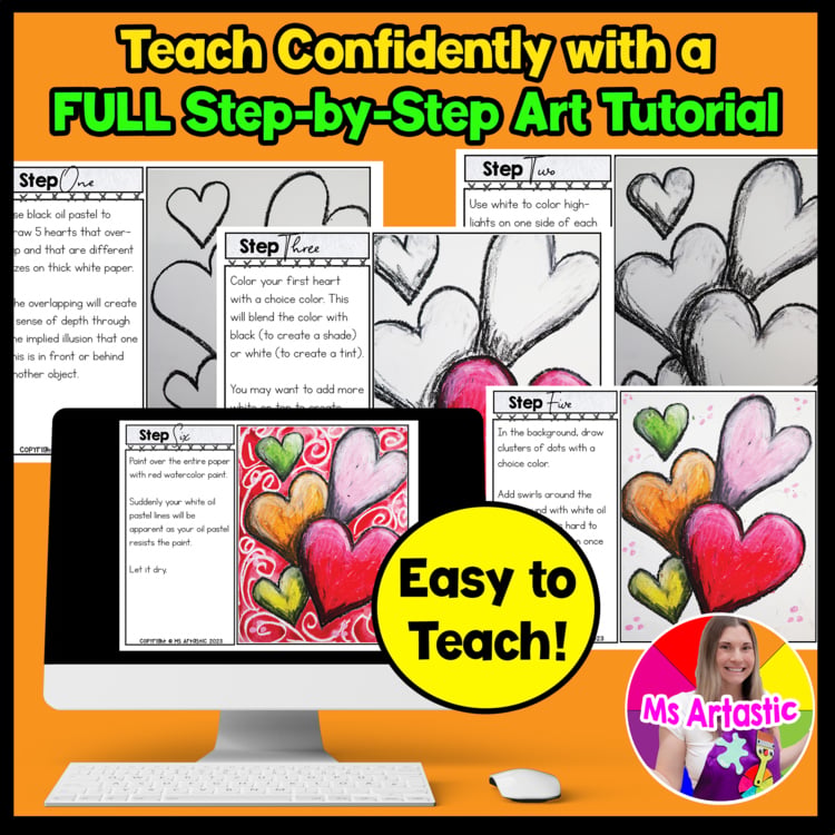 Valentines Day Art Lesson Plan Valentines Day Art Project Vday Art Activity – image 2
