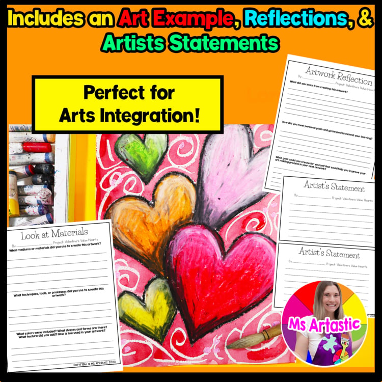 Valentines Day Art Lesson Plan Valentines Day Art Project Vday Art Activity – image 4