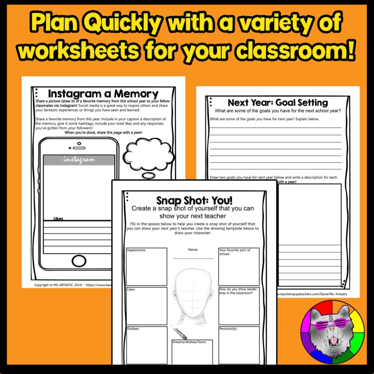 End of the Year Activities Worksheets Memories Reflections for Middle School – image 4