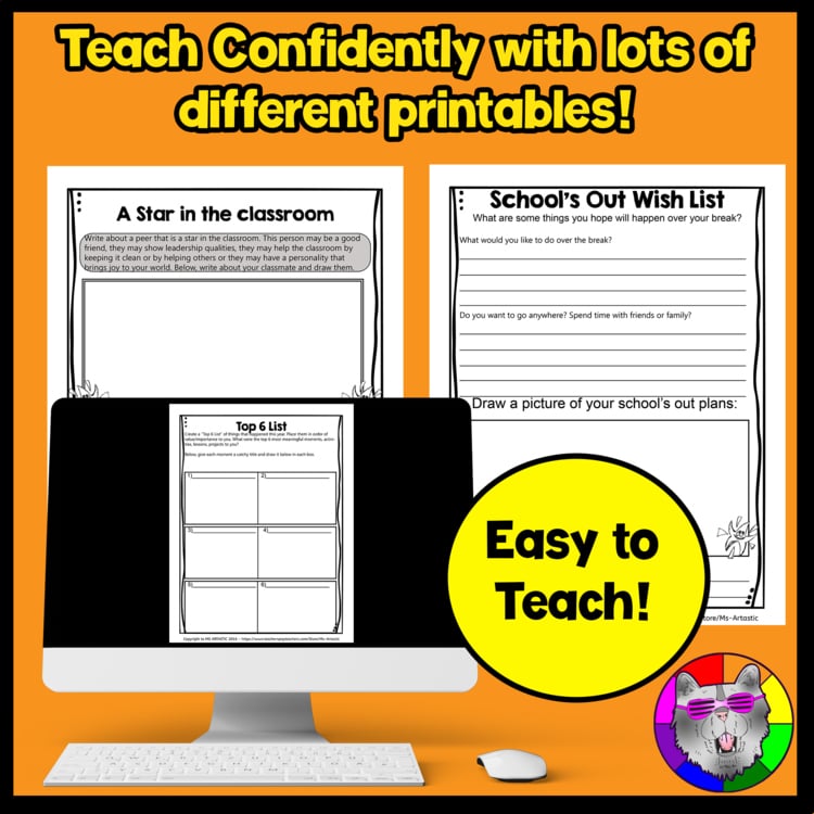 End of the Year Activities Worksheets Memories Reflections for Middle School – image 3