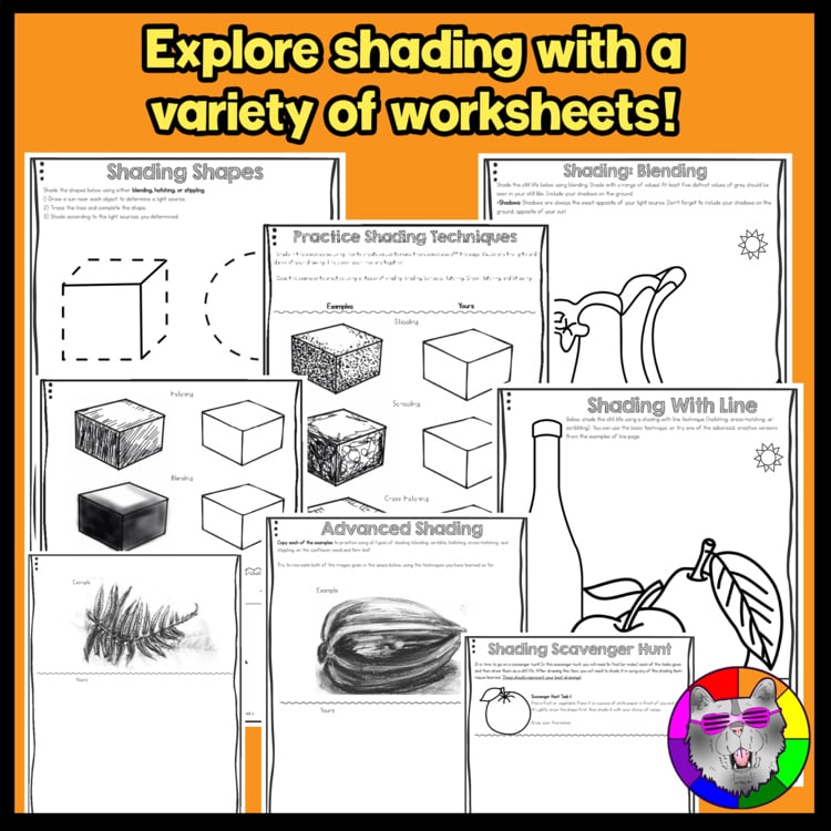Shading Art Lessons Value Drawing Art Projects Art Activities Shading Worksheets – image 3