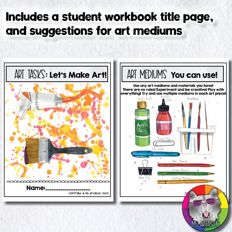 10 Middle School Art Lessons Art Projects Homeschool Art Sub Plans Fast Finisher – image 2