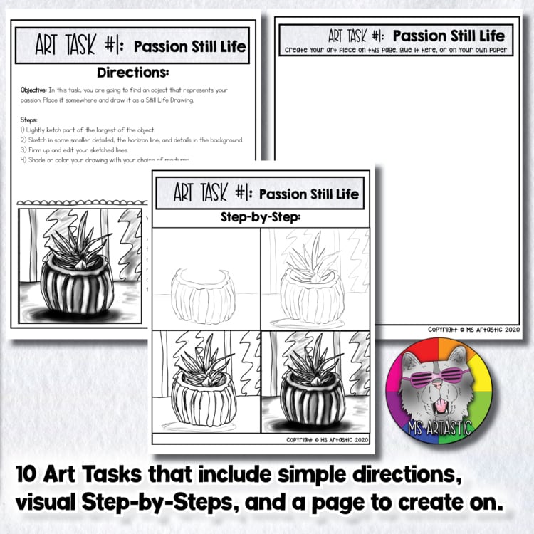 10 Middle School Art Lessons Art Projects Homeschool Art Sub Plans Fast Finisher – image 3