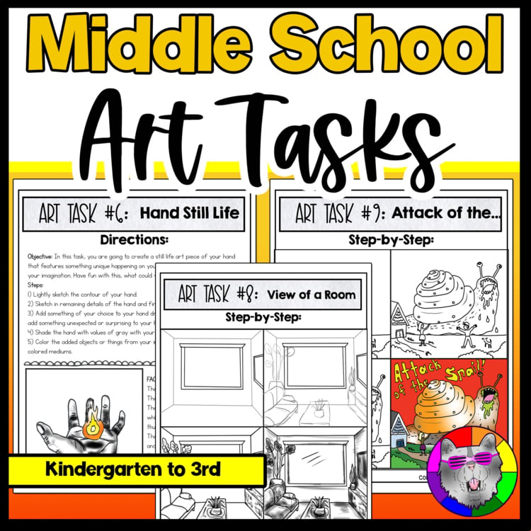 10 Middle School Art Lessons Art Projects Homeschool Art Sub Plans Fast Finisher