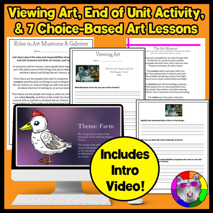 1st Grade Art Projects Elements of Art Lessons Farm Art Activities Worksheets – image 2