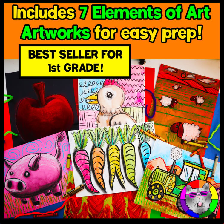 1st Grade Art Projects Elements of Art Lessons Farm Art Activities Worksheets – image 4