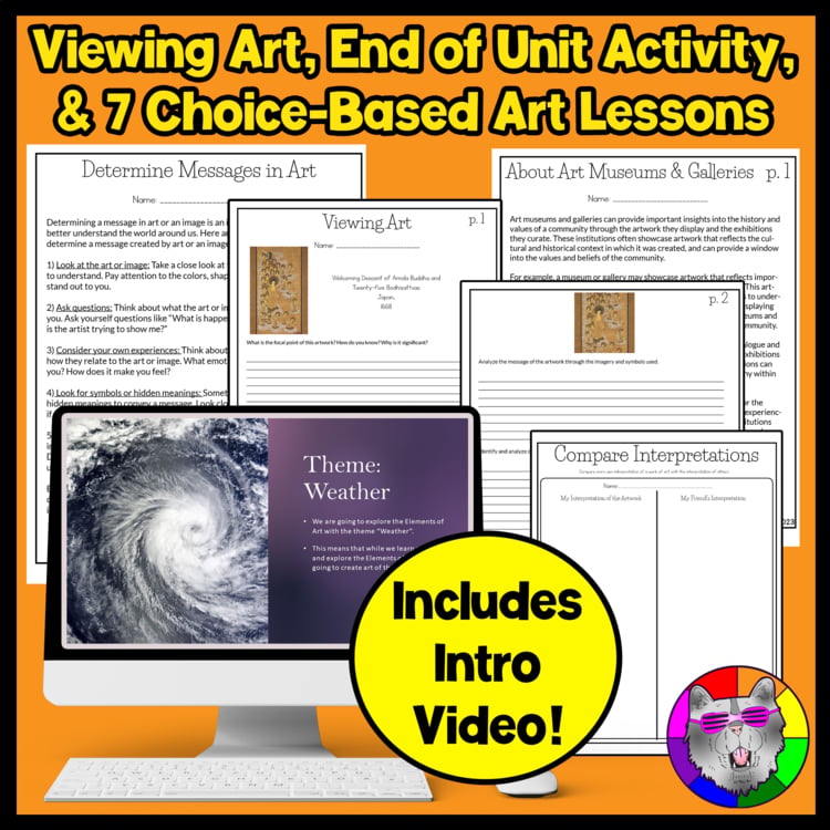 6th Grade Elements of Art Lessons Weather Art Projects and Art Activities – image 2
