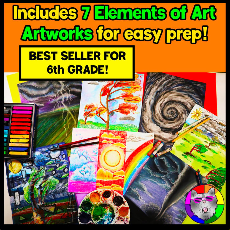 6th Grade Elements of Art Lessons Weather Art Projects and Art Activities – image 4