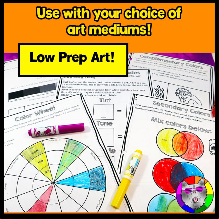 Color Wheel Color Theory Art Lessons Art Activities Worksheets Elements of Art – image 3