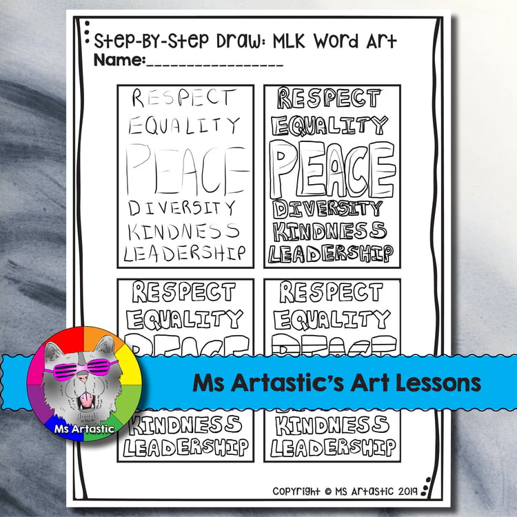 Martin Luther King Art Lesson MLK Day Art Project MLK Art Activity MLK Artwork – image 3