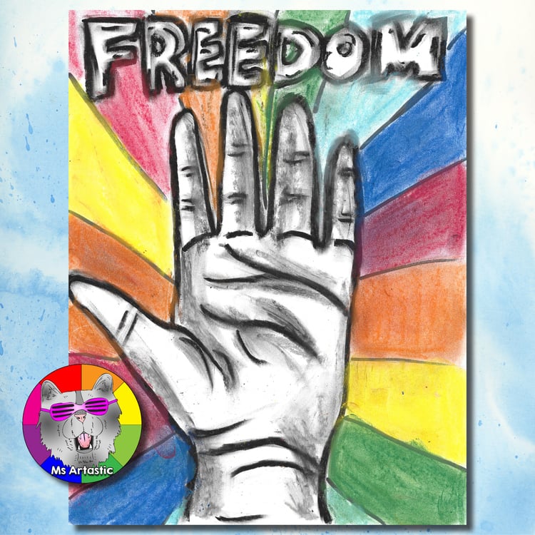 Martin Luther King Art Lesson FREEDOM MLK Art Project MLK Art Activity – image 2