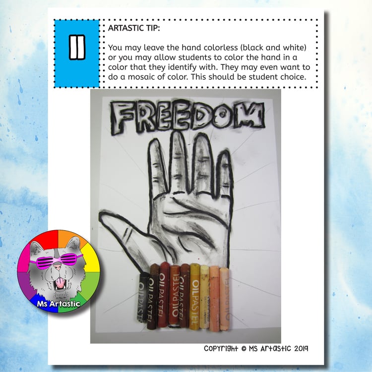 Martin Luther King Art Lesson FREEDOM MLK Art Project MLK Art Activity – image 3