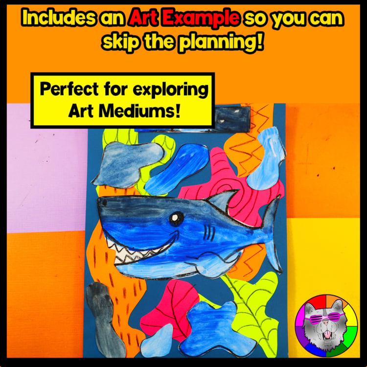 Element of Art Value Art Lesson Shark Art Project Primary Value Art Project BTS – image 3
