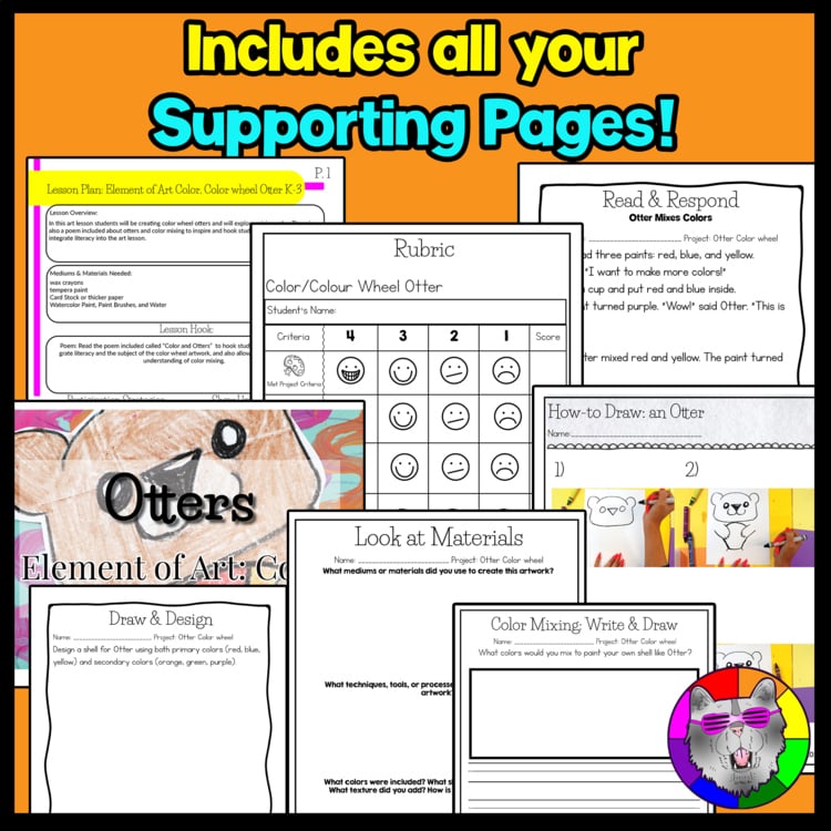 Kindergarten Art Lesson Primary Color Wheel Art Project Element of Art Color Art – image 4