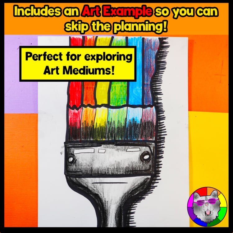 Color Theory Art Lesson Color Mixing Paintbrush Element of Art Color Art Project – image 3