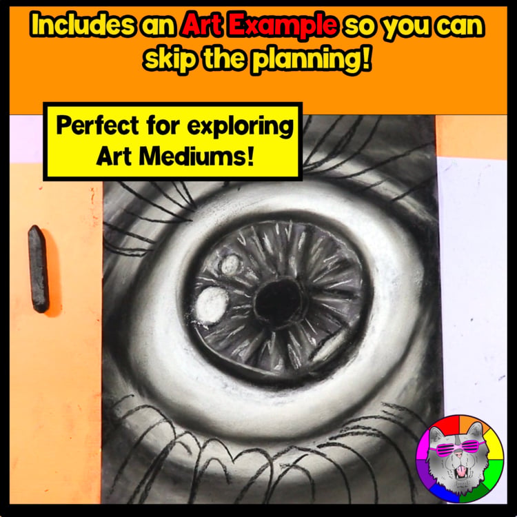 Element of Art Value Art Project Eye Art Lesson Grayscale Shading Art Activity – image 3
