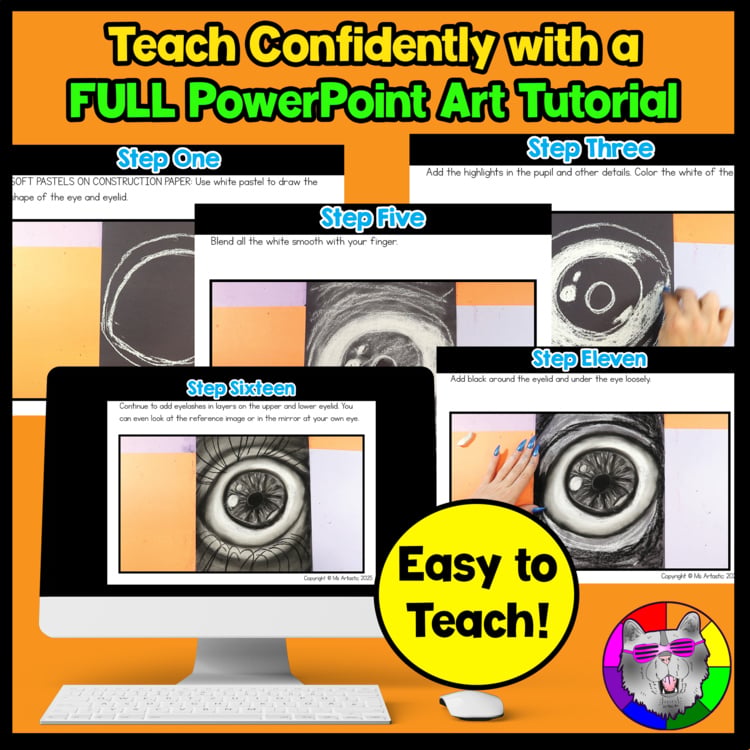 Element of Art Value Art Project Eye Art Lesson Grayscale Shading Art Activity – image 4