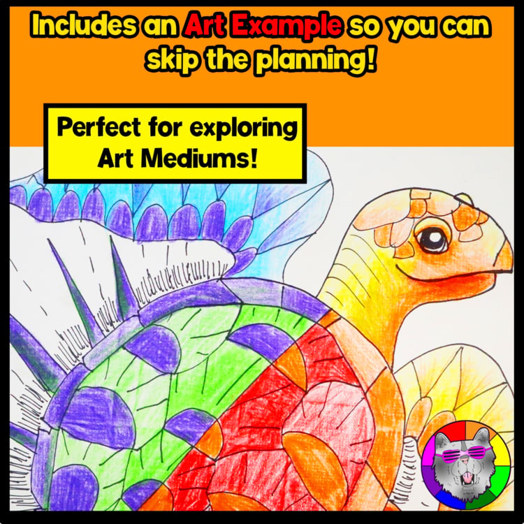 Sea Turtle Art Lesson Warm and Cool Colors Color Theory Art Project Ocean Animal – image 3