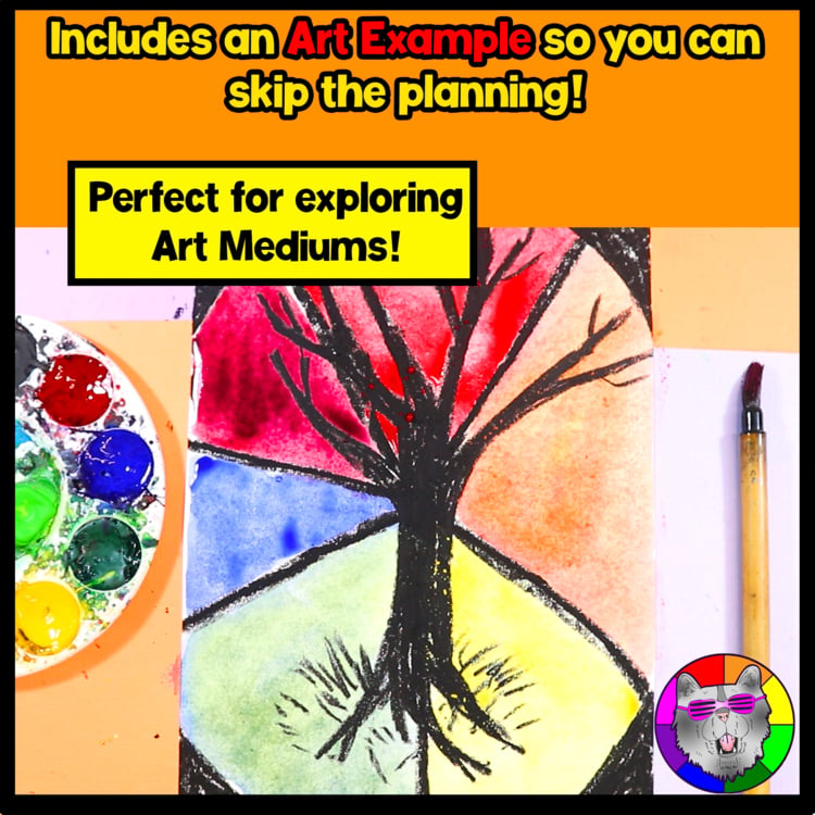Color Wheel Art Lesson Color Theory Art Project Elementary Color Art Activity – image 2