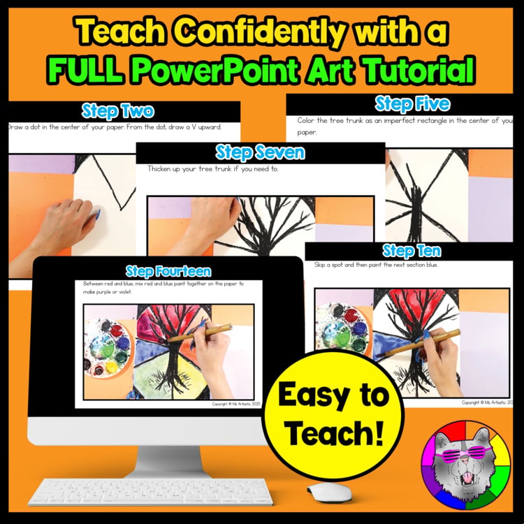 Color Wheel Art Lesson Color Theory Art Project Elementary Color Art Activity – image 4