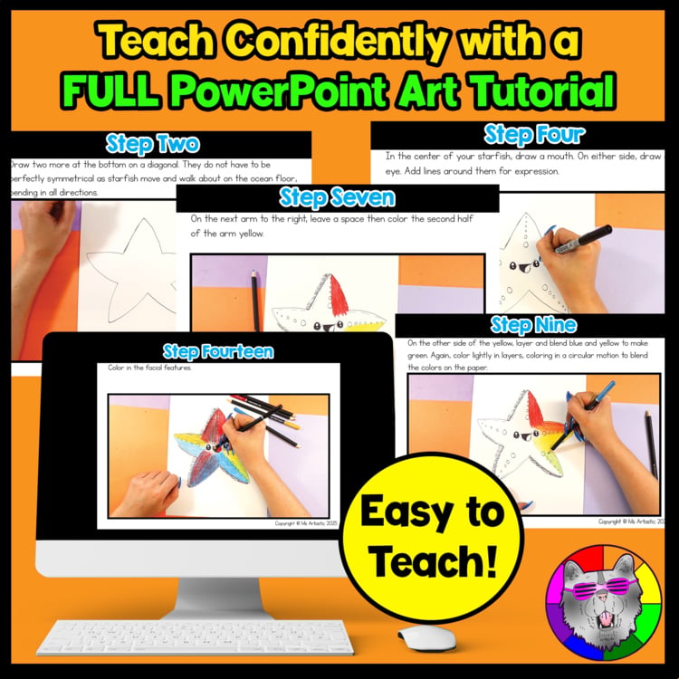 Color Wheel Art Lesson Color Theory Art Project Elementary Color Art Activity – image 4