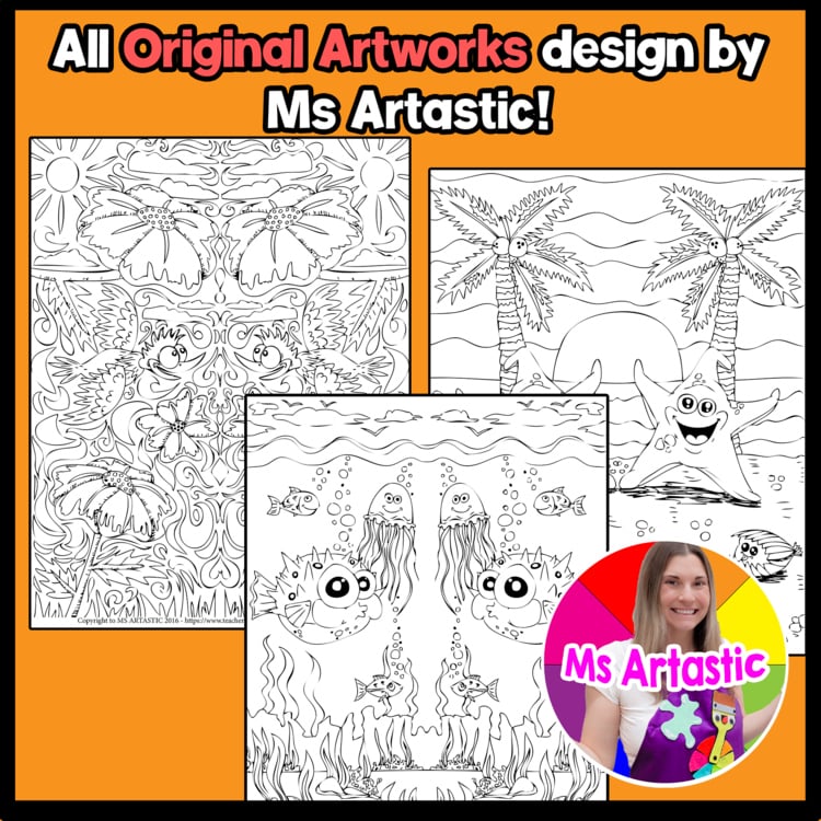 Summer Olouring In Summer Coloring Pages Summer Coloring Sheets | Ms Artastic
