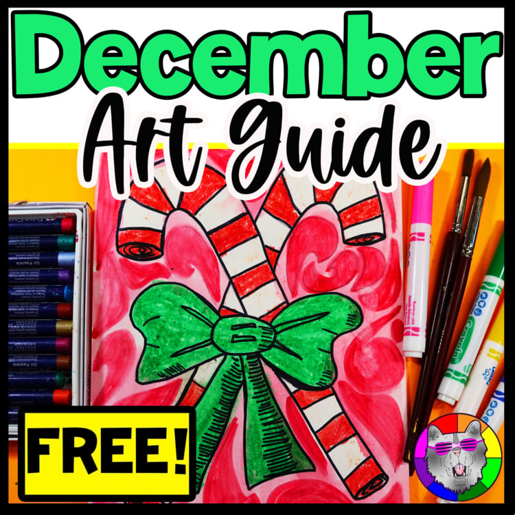FREE December Art Project Guide 12 Days of Christmas FREE Art Lesson Activities – image 3