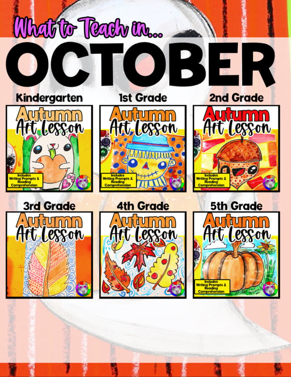 FREE October Art Project Halloween Art Lesson Inspiration Guide Art Education – image 4