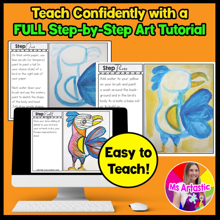 Picasso Bird Art Project Picasso Art Lesson Art History Picasso Art Activity – image 4