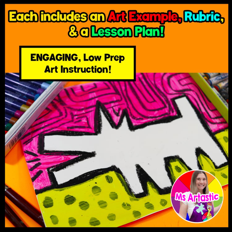 Keith Haring Dog Art Project Pop Art Lesson Animal Art Activity Kindergarten Art – image 2