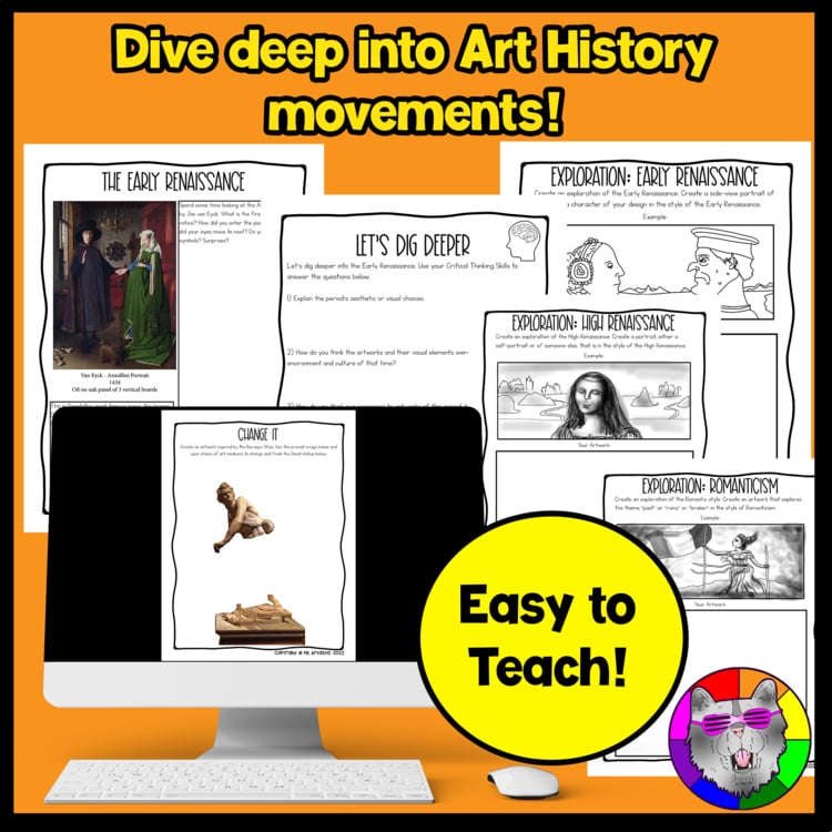 Art History Art Lessons Art Lessons Worksheets Art Activities Art Sub Plans – image 3