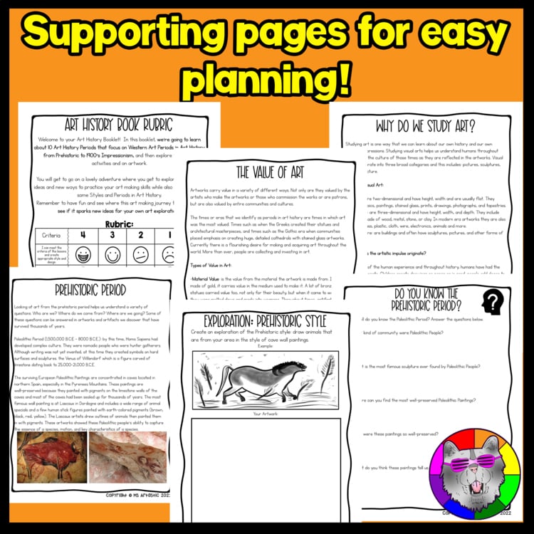 Art History Art Lessons Art Lessons Worksheets Art Activities Art Sub Plans – image 2