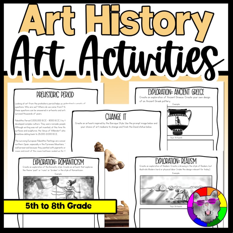 Art History Art Lessons Art Lessons Worksheets Art Activities Art Sub Plans