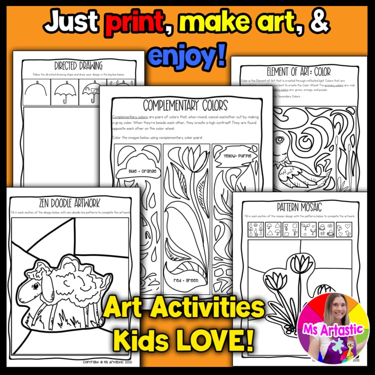Spring Activities Spring Art Activities Spring Art Lessons Art Sub Plans – image 2