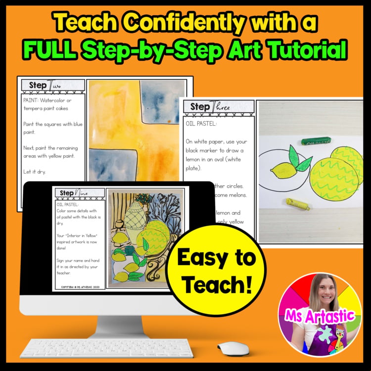 Henri Matisse Art Project Interior In Yellow Art Project Still Life Art Lesson – image 4