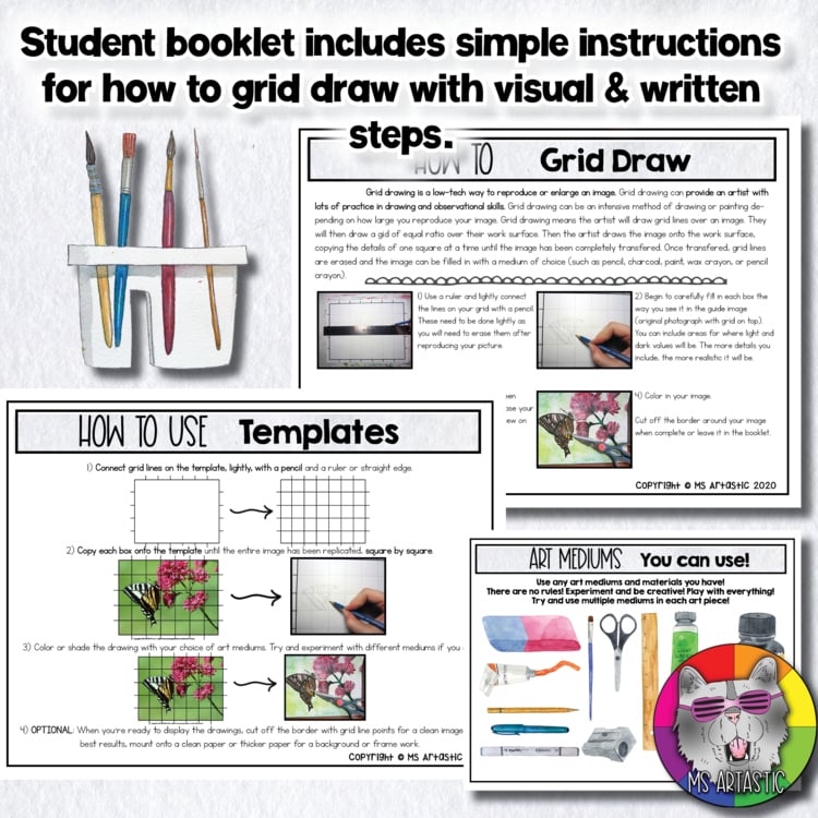 Grid Drawing Art Lessons Art Projects Drawing Activities Middle School Artworks – image 2