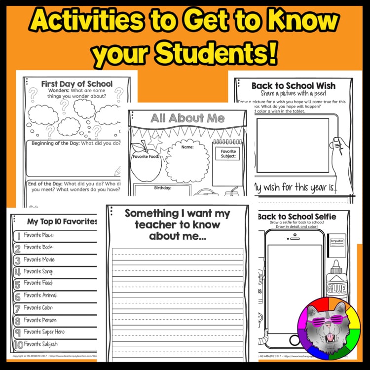 Back To School First Week Activities Get to Know You Ice Breakers All About Me – image 2